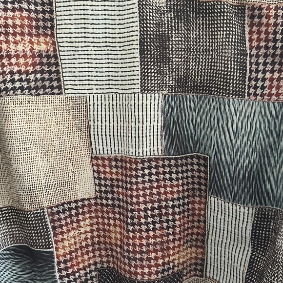 Lapis Womens Reversible Patchwork Multi and Polkadot Zippered Bomber Jacket - Picture 6 of 7